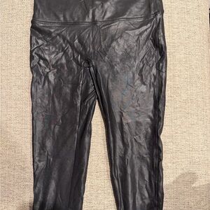 SPANX Faux Leather Leggings – Black – XL Tall Like New